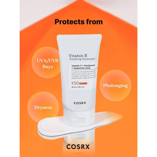 ضدآفتاب  ویتامین E کوزارکس COSRX Vitamin E Vitalizing Sunscreen SPF 50 PA ++++ - Image 4