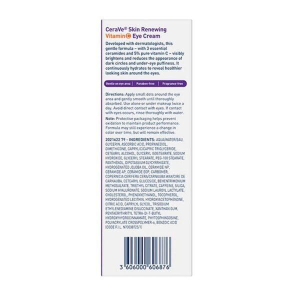 کرم دور چشم ویتامین C احیاکننده پوست سراوی Cerave Skin Renewing Vitamin C Eye Cream - Image 2
