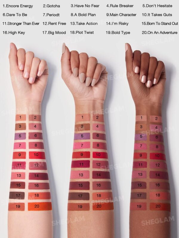 رژ لب مات ماندگار دینامیت شیگلم SHEGLAM Dynamatte Boom Long-Lasting Matte Lipstick - Image 4