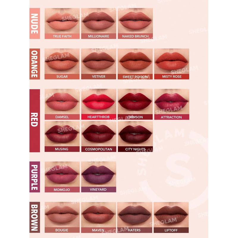 17169512287c08841277b40841e82f8fa95c309dfc رژ لب مایع مات الور شیگلم SHEGLAM Matte Allure Liquid Lipstick - Image 3