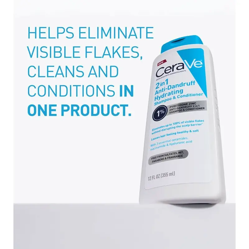 2in1antidandruff_700x785_v1 شامپو و نرمکننده ۲ در ۱ ضد شوره و مرطوبکننده سراوی CeraVe 2-in-1 Anti-Dandruff Hydrating Shampoo and Conditioner - Image 2