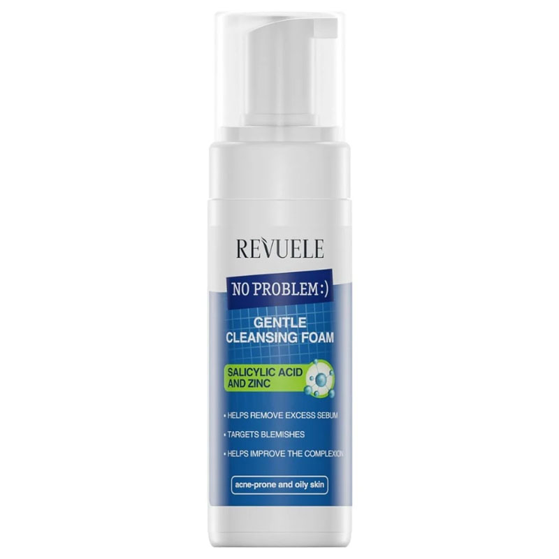 revuele-no-problem-gentle-cleansing-foam-salicylic-acid-zinc فوم شستشوی رووله ضد جوش با سالیسیلیک اسید و زینک