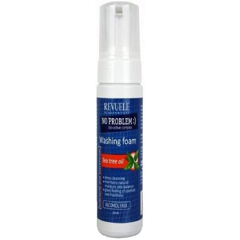 revuele washing foam tea tree oil فوم شستشوی صورت رووله نو پرابلم روغن درخت چای Revuele No Problem Tea Tree Oil Cleansing Foam - Image 1
